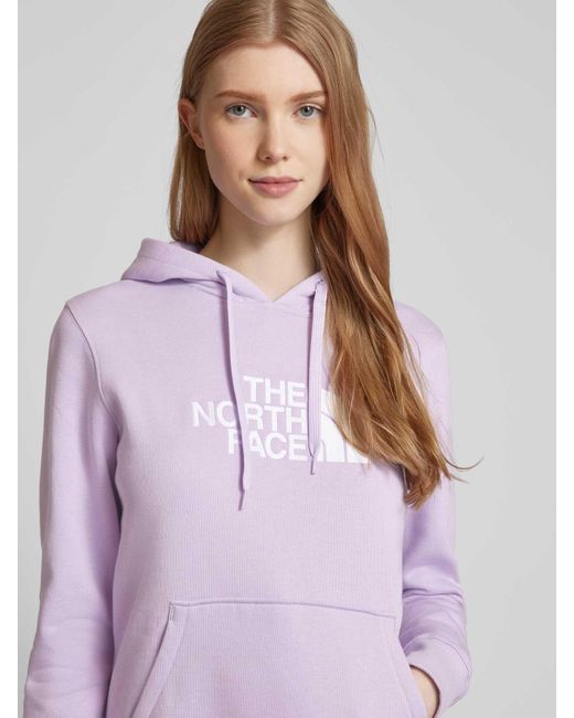 The North Face Hoodie Met Logoprint in het Purple