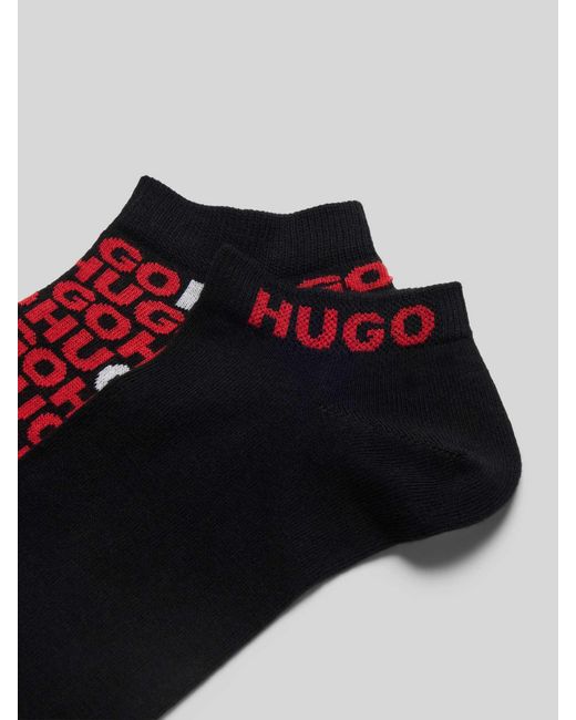 HUGO Sneakersokken Met Labeldetail in het Red voor heren