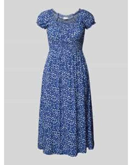 Apricot Midi-jurk Van Viscose in het Blue