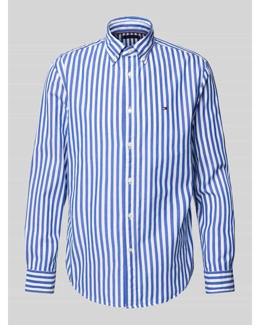 Tommy Hilfiger Regular Fit Freizeithemd aus reiner Baumwolle Modell 'THFLEX' in Blue für Herren