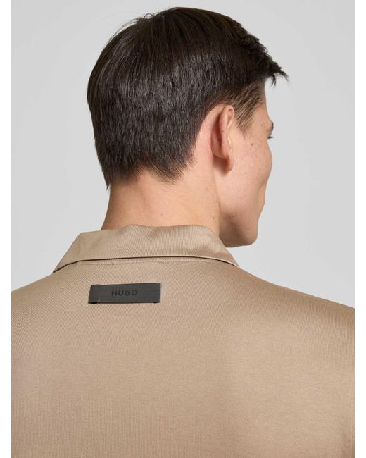 HUGO Poloshirt Met V-hals in het Natural voor heren