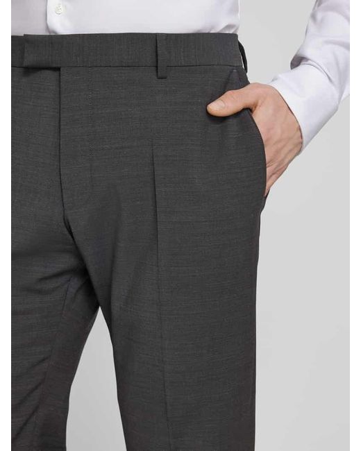 Strellson Regular Fit Anzughose Mit Bügelfalten Modell 'Mercer' in Gray für Herren