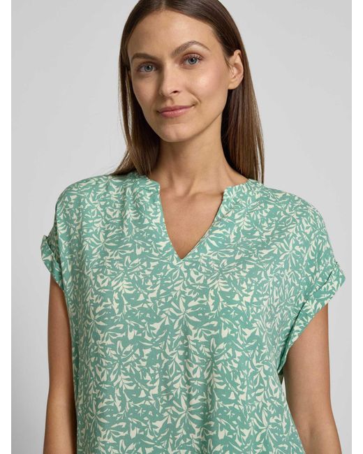 Tom Tailor Relaxed Fit Blouseshirt Van Pure Viscose in het Green