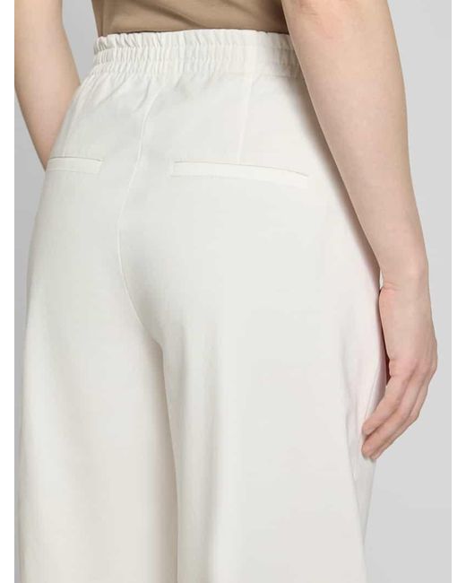 Drykorn White Wide Leg Stoffhose Mit Leistentaschen Modell 'Fae'