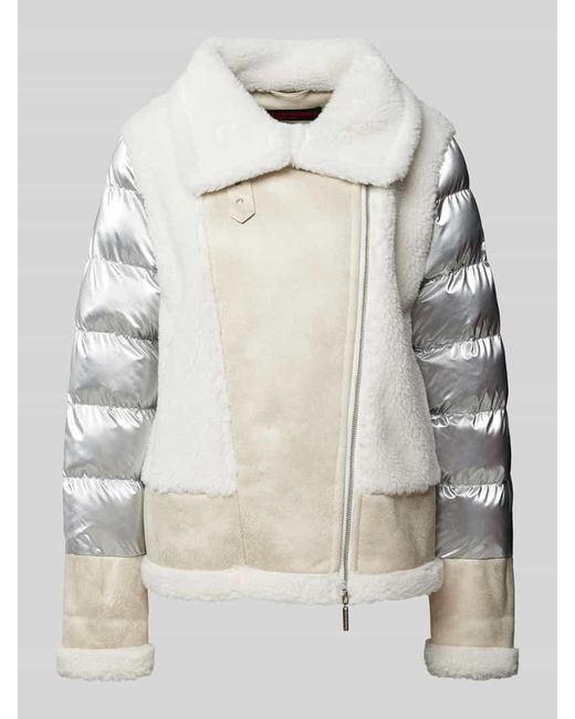 Frieda & Freddies Gray Jacke Mit Teddyfell Modell 'Fiona'