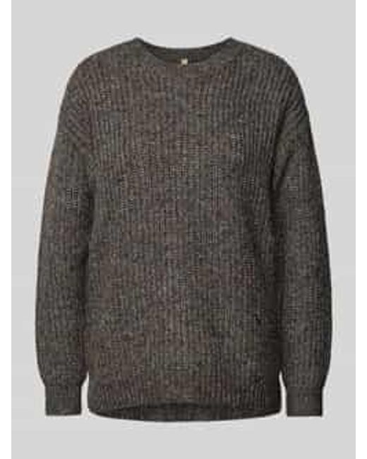 Soya Concept Gebreide Pullover Met Extra Brede Schouders in het Gray