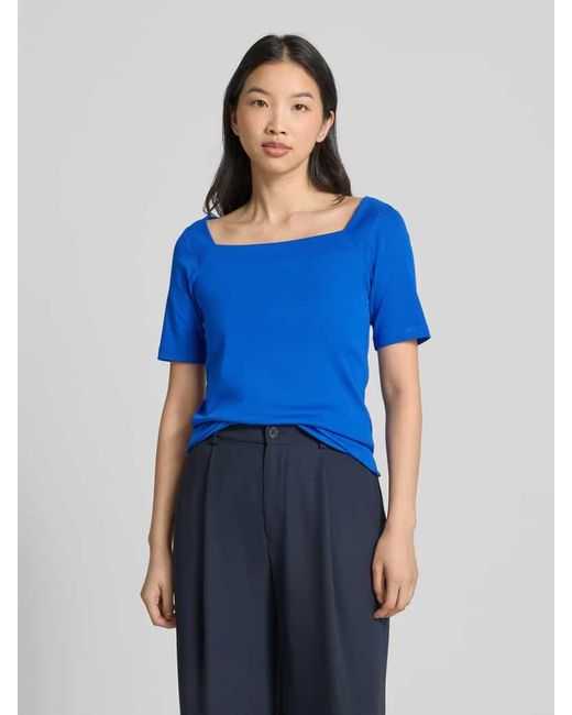 Marc Cain Blue T-Shirt mit Karree-Ausschnitt