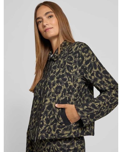 Marc Cain Black Regular Fit Blazer mit Reißverschluss