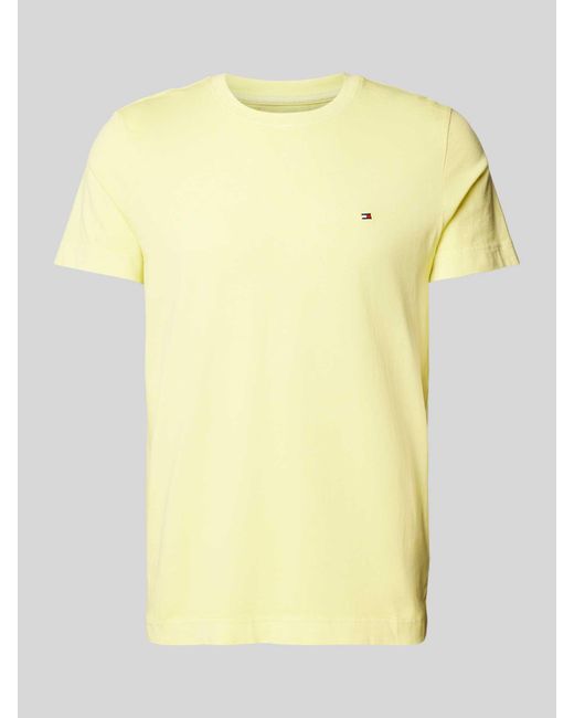 Tommy Hilfiger T-shirt Met Labelstitching in het Yellow voor heren