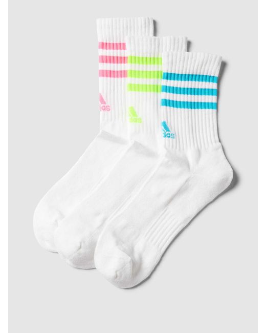 Adidas Socken mit Kontraststreifen im 3er-Pack in Multicolor für Herren