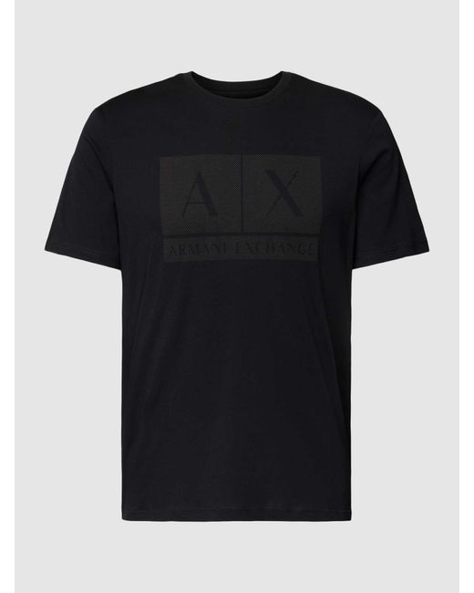 Armani Exchange T-shirt Met Labelprint in het Black voor heren