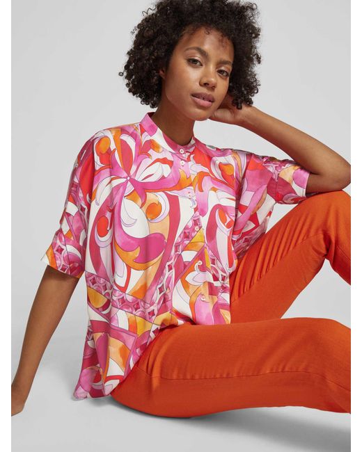 Emily Van Den Bergh Blouse Met All-Over Print in het Pink