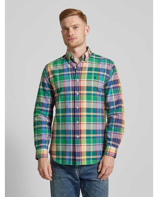 Polo Ralph Lauren Custom Fit Freizeithemd Mit Button-Down-Kragen in Blue für Herren