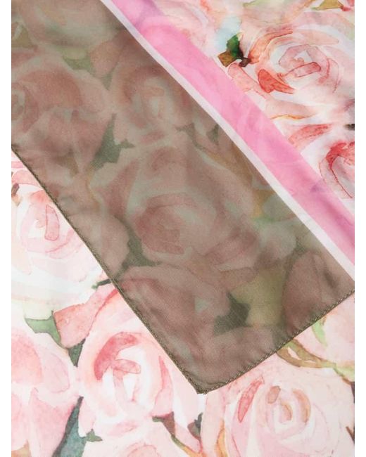 MORE&MORE Pink Schal mit floralem Print