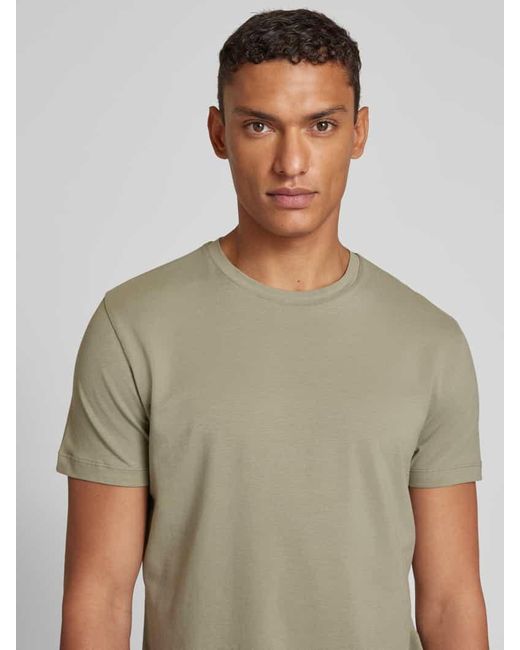 Mey T-Shirt mit geripptem Rundhalsausschnitt in Green für Herren