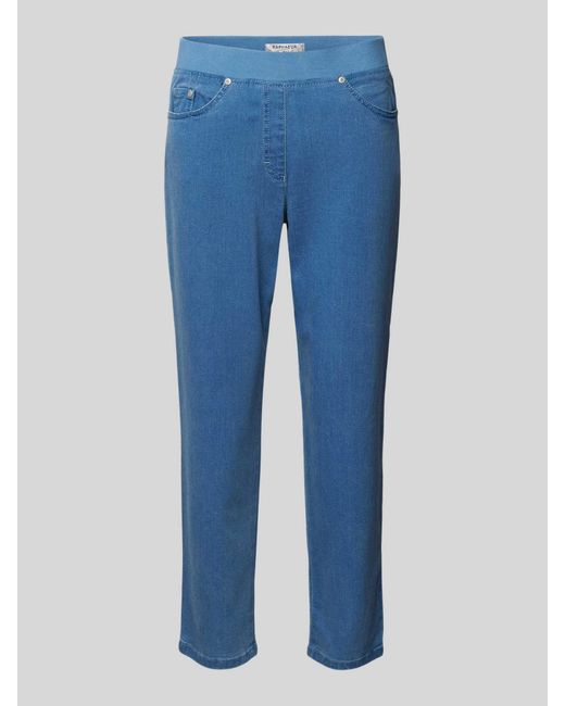 RAPHAELA by BRAX Blue Slim Fit Jeans mit verkürztem Schnitt Modell 'Pamina'