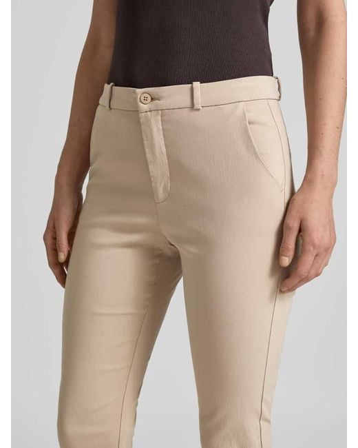 Freequent Natural Caprihose mit französischen Eingrifftaschen Modell 'Solvej'
