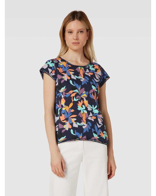 Esprit Blue T-Shirt mit floralem Muster
