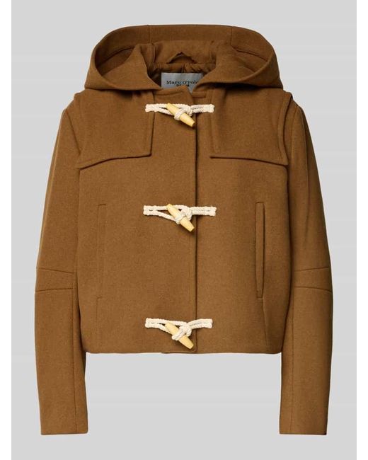 Marc O' Polo Brown Regular Fit Dufflecoat aus Woll-Mix