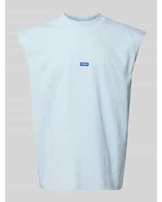 HUGO Tanktop Met Labeldetail in het Blue voor heren