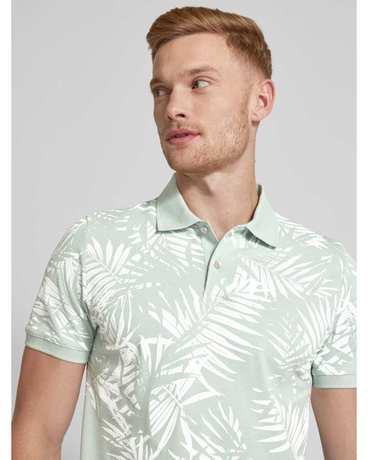 S.oliver Slim Fit Poloshirt mit Label-Detail in Green für Herren