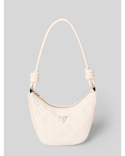 Guess Handtas Met Doorgestikte Naden, Model 'Adelasia' in het White