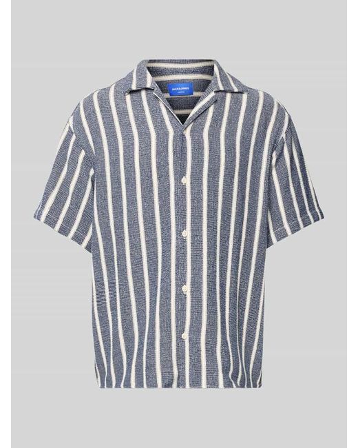 Jack & Jones Regular Fit Freizeithemd mit Resortkragen Modell 'COBA' in Blue für Herren