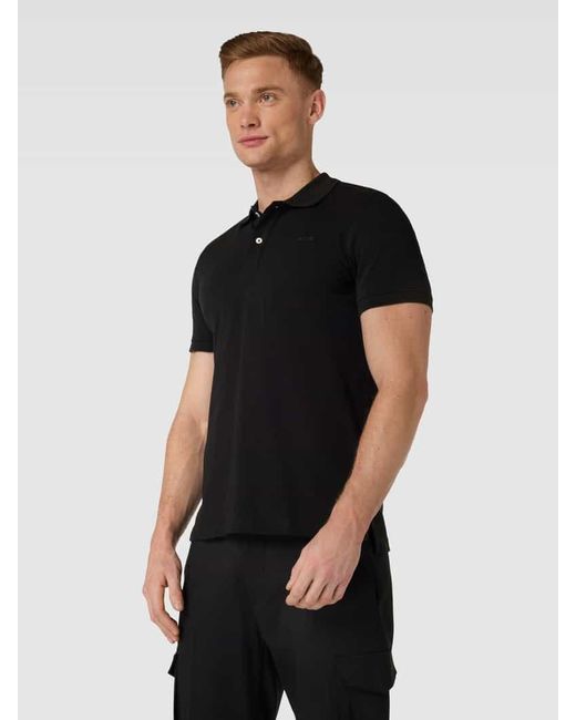 Geox Poloshirt mit Seitenschlitzen Modell 'Piquee uni' in Black für Herren