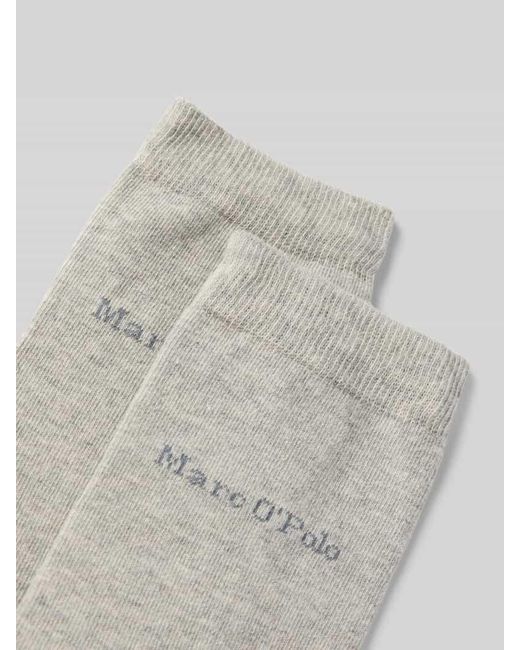 Marc O' Polo White Socken mit Label-Detail im 2er-Pack Modell 'Valentina'