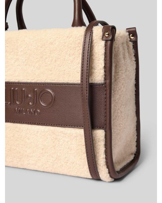 Liu Jo Handtas Met Teddybont En Labeldetail in het Natural