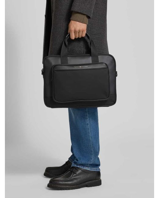 Tommy Hilfiger Laptoptasche mit abnehmbarem, verstellbarem Schulterriemen in Black für Herren