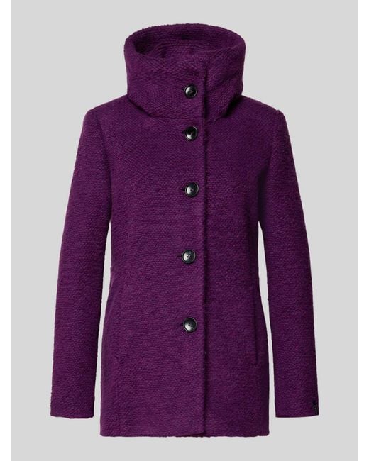 Milo Coats Jack Met Opstaande Kraag, Model 'Jesse' in het Purple
