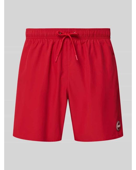 Colmar Badehose mit elastischem Bund Modell 'Solid' in Red für Herren