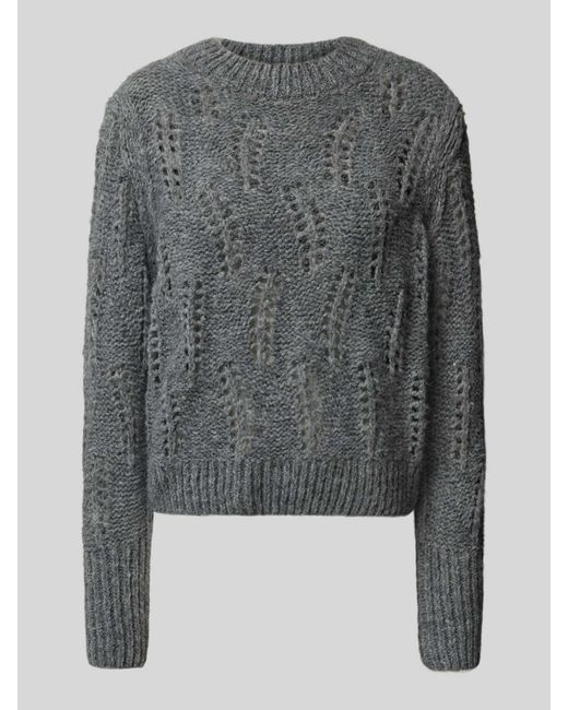 Joop! Gebreide Pullover Met Alpaca En Ronde Hals in het Gray