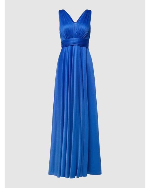 TROYDEN COLLECTION Blue Abendkleid mit Taillenband