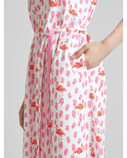 Marc Cain Midi-jurk Met Platte Kraag in het Pink