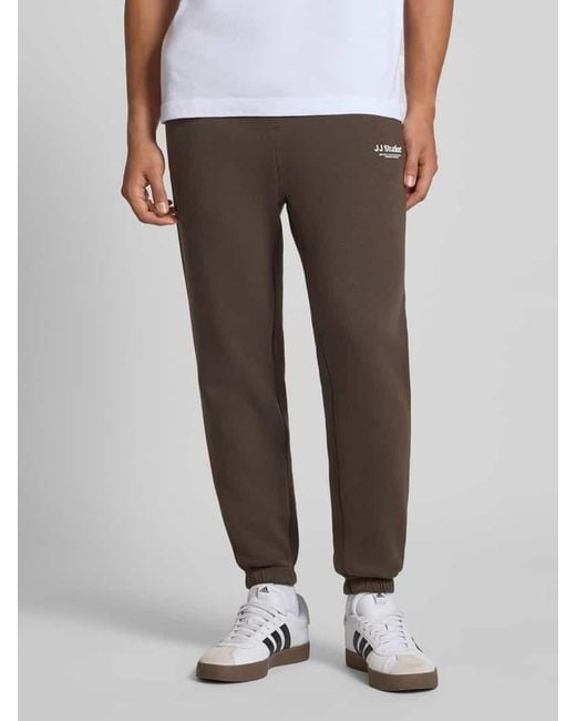 Jack & Jones Regular Fit Sweatpants mit elastischen Bund Modell 'KANE' in Brown für Herren