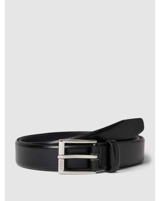 Boss Riem Met Labeldetail, Model 'Elloy' in het Black voor heren