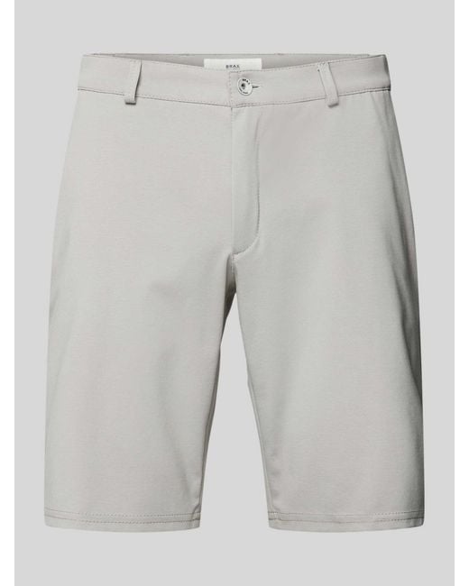 Brax Regular Fit Chino-Shorts mit Gesäßtaschen Modell 'SILVIO' in Gray für Herren