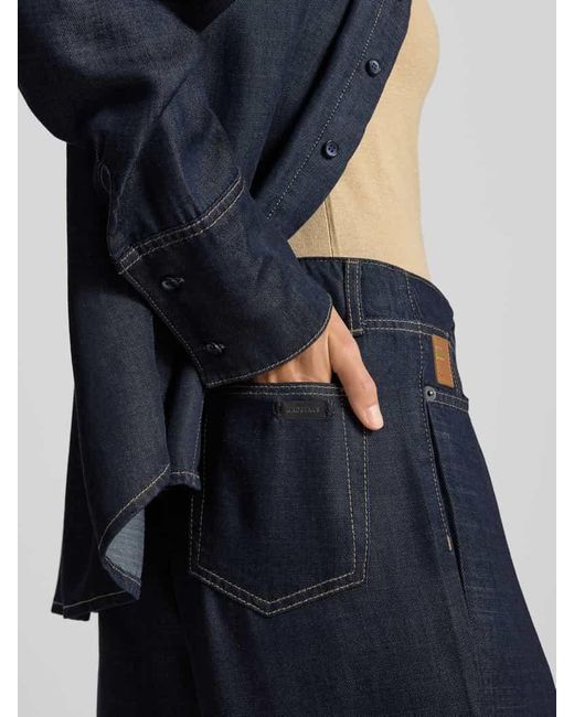M·a·c Blue Jeans mit weitem Bein und Eingrifftaschen Modell 'NAILA'