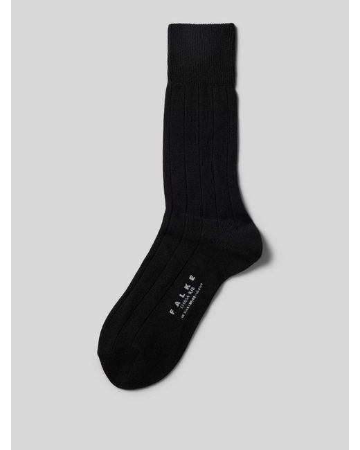 Falke Sokken Met Labeldetail, Model 'Lhasa' in het Black voor heren