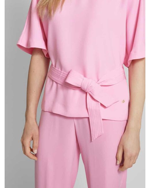 Mos Mosh Pink Blusenshirt mit Stoffgürtel Modell 'Rikas'