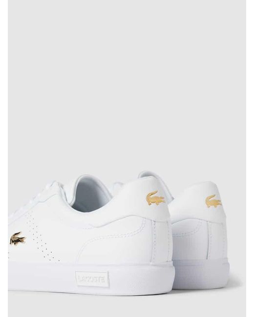 Lacoste Sneaker mit Logo-Applikation in White für Herren
