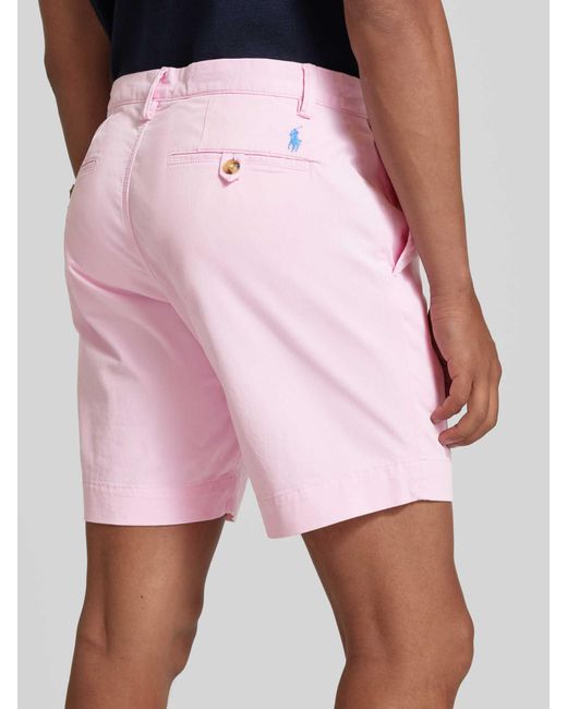 Polo Ralph Lauren Korte Broek Met 5-pocketmodel En Recht Model in het Pink voor heren
