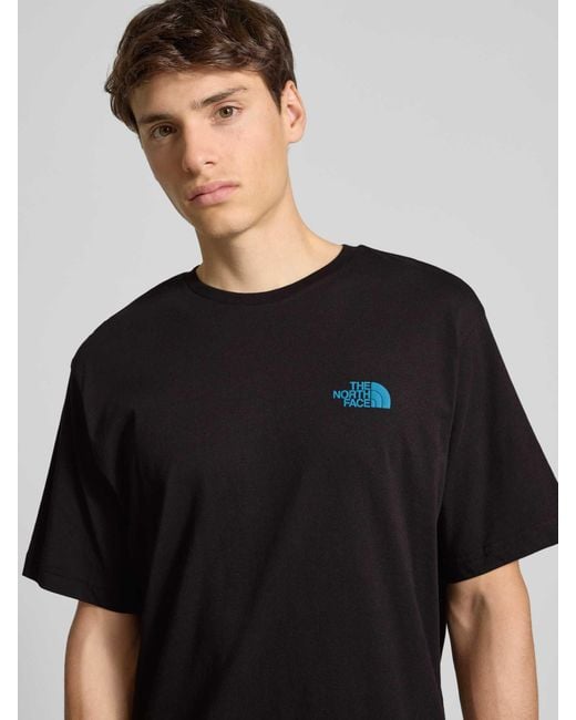 The North Face T-Shirt Met Labeldetail in het Black voor heren