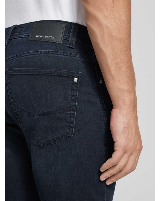 Pierre Cardin Tapered Fit Jeans im 5-Pocket-Design Modell 'Lyon' in Blue für Herren