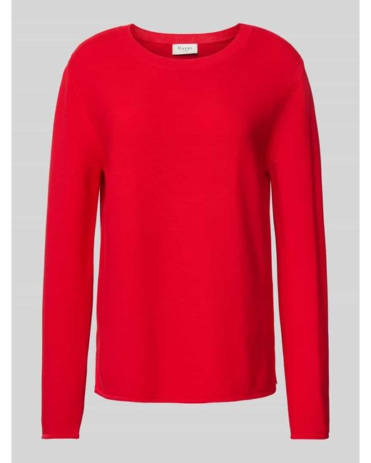 Maerz Red Strickpullover mit Rundhalsausschnitt