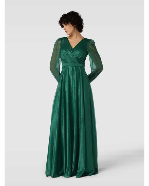 TROYDEN COLLECTION Green Abendkleid
