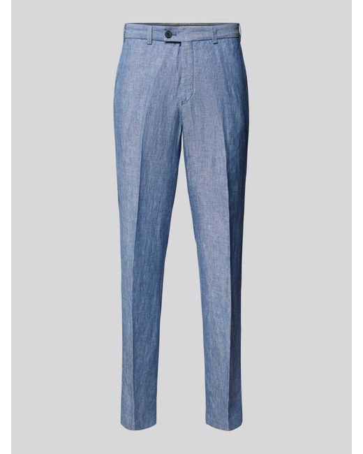 Hiltl Anzughose aus Leinen Modell 'PARMA' in Blue für Herren