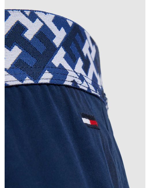 Tommy Hilfiger Pyjama-Shorts aus Viskose Modell 'WOVEN' in Blue für Herren